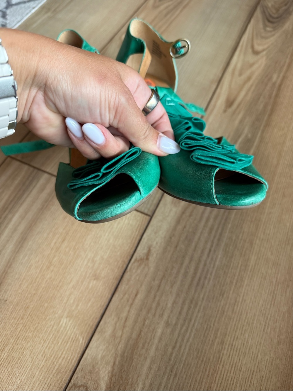 Miz Mooz green Sailor Heels - Picture 5 of 10